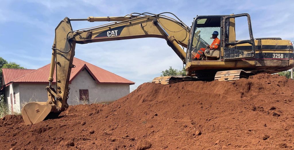 One of the Excavator trainees practicing